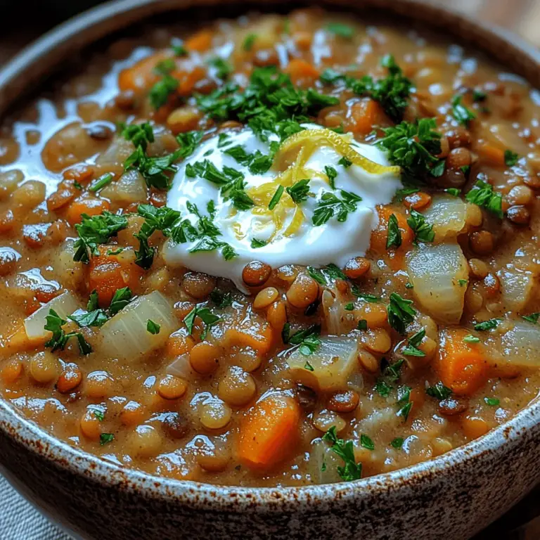 Comfort food holds a special place in the heart of home cooking. It evokes feelings of warmth, nostalgia, and satisfaction, often reminding us of family gatherings and cherished moments spent around the dinner table. Among the myriad of comfort food options, soups stand out for their ability to nourish both the body and soul. One such recipe that embodies these qualities is Creamy Garlic Lentil Soup. This delightful dish not only warms you on chilly days but also packs a nutritional punch, making it a perfect choice for anyone seeking a wholesome meal.