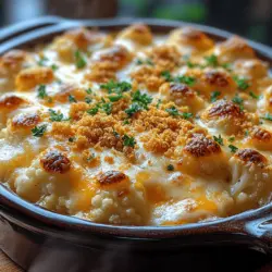 Seasoning is crucial in elevating the flavor profile of any dish, and in this Cheesy Cauliflower Delight, Dijon mustard, garlic powder, and onion powder work harmoniously to create a mouthwatering experience.