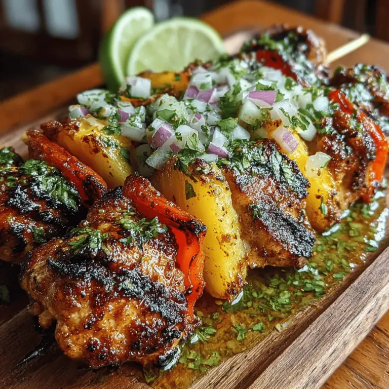 To create the best Tropical Bliss Chicken Skewers, it’s essential to understand the role each ingredient plays in the recipe. This dish consists of several key components, each contributing to the overall flavor profile and texture.