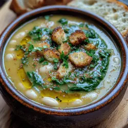 In the realm of comforting soups, the Delightful Creamy White Bean and Spinach Soup stands out as a nourishing and flavorful option that’s perfect for any season. This recipe embodies warmth and heartiness, making it an ideal choice whether you are seeking a light lunch or a cozy dinner. With its rich protein content from white beans, the vibrant green of fresh spinach, and a creamy texture that envelops each spoonful, this soup not only satisfies hunger but also nourishes the body and soul.