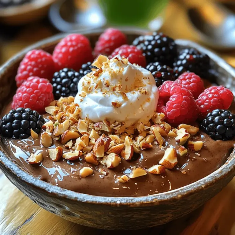 In the world of desserts, few dishes capture the essence of indulgence and health like Silky Chocolate Avocado Pudding. This innovative treat combines the rich, creamy texture of ripe avocados with the deep, satisfying flavor of chocolate, creating a dessert that is as delicious as it is nutritious. Originating from the trend of incorporating avocados into sweet dishes, this pudding has gained popularity among health-conscious eaters and dessert lovers alike. It is particularly appealing for those looking for a guilt-free sweet treat that doesn't compromise on flavor.