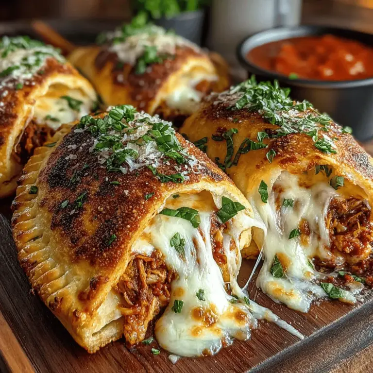 Crispy Air Fryer Chicken Parm Calzones are a delightful fusion of classic Italian-American comfort food that elevates your dining experience to new heights. These calzones combine the beloved flavors of chicken Parmesan with the convenience and ease of the air fryer, making them an ideal choice for family dinners, casual gatherings, or even a fun snack at movie night. With a golden, crispy exterior and a savory filling that offers a burst of flavor in every bite, these calzones are sure to impress both children and adults alike.