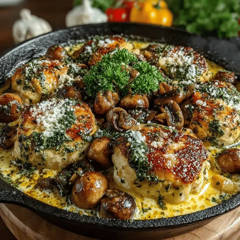 In the realm of comforting cuisine, few dishes can compete with the delightful combination of creamy garlic butter mushroom chicken. This dish epitomizes the essence of home-cooked meals, showcasing a perfect marriage of succulent chicken breasts, earthy mushrooms, and a rich, velvety sauce that tantalizes taste buds and warms the heart. The creamy garlic butter mushroom chicken is not only a feast for the senses but also a time-saver in the kitchen, requiring just 30 minutes from prep to plate. Its quick preparation makes it an ideal choice for weeknight dinners while still being elegant enough to impress guests on special occasions. In this article, we will delve into the intricacies of this recipe, providing detailed instructions and insights into each component to ensure your cooking experience is both enjoyable and rewarding.