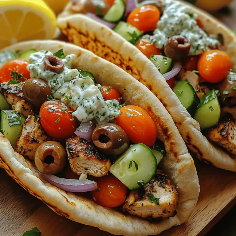 If you're looking for a vibrant and nutritious meal that brings a taste of the Mediterranean to your dinner table, Zesty Greek Chicken Pita Pockets are an excellent choice. This dish combines tender marinated chicken with fresh vegetables, tangy feta cheese, and flavorful herbs, all encased in soft pita bread. It's a delightful fusion of textures and flavors that makes for a satisfying meal any time of the day—whether enjoyed at home or packed for a lunch on the go.