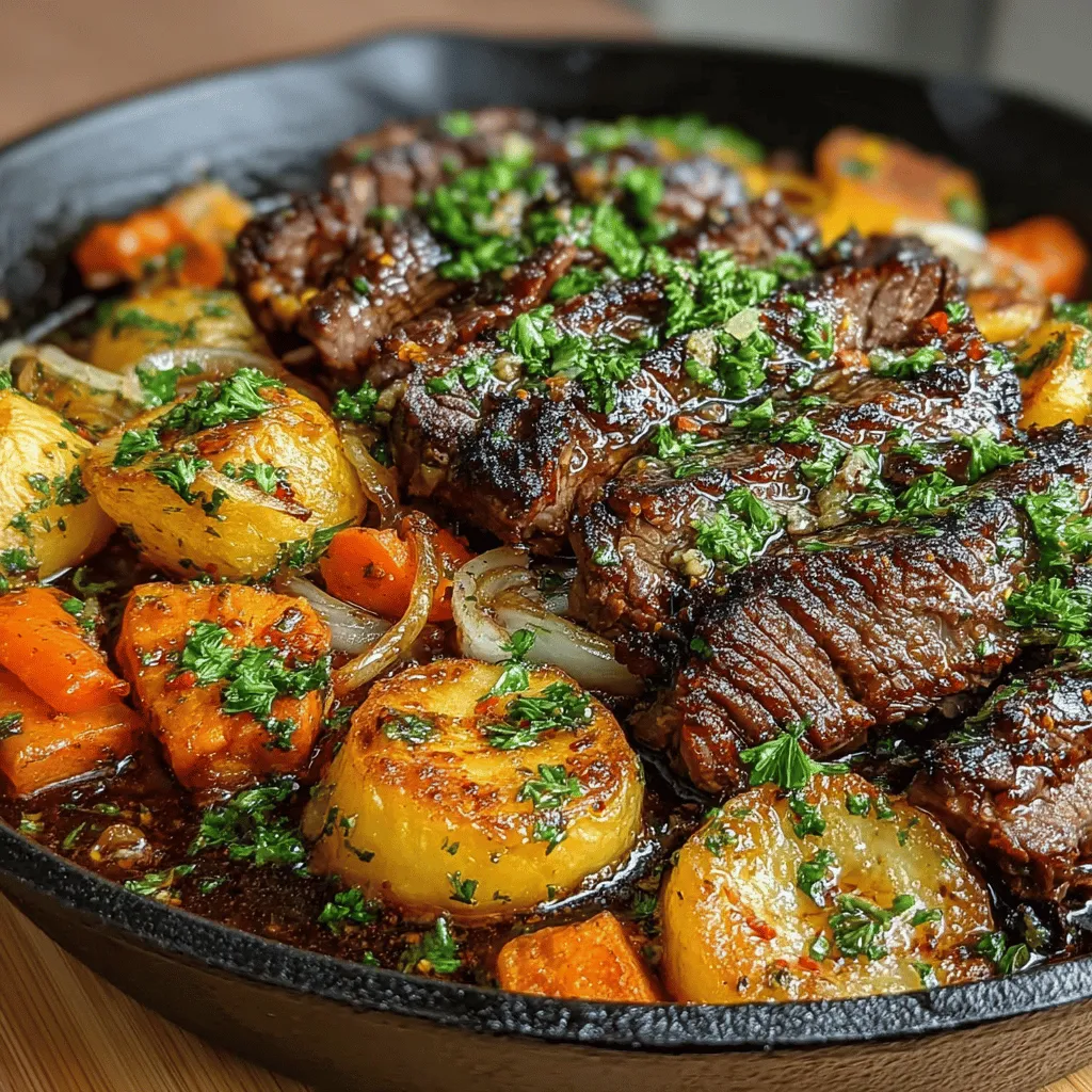 When it comes to preparing a meal that is both delicious and nutritious, the Garlic Butter Steak & Sweet Potato Skillet shines. Here’s a closer look at the nutritional benefits of this dish: