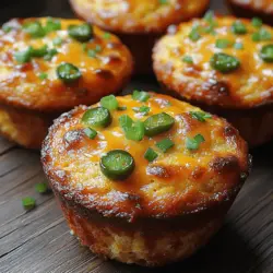 Cheesy jalapeño cornbread muffins are not just a delightful accompaniment to your favorite meals; they are a culinary experience that melds traditional Southern cornbread with a spicy twist. The history of cornbread dates back to Native American cooking, where corn was a staple ingredient. Over the centuries, cornbread has evolved into various forms, with each region in the United States adding its own unique flair. The introduction of cheese and jalapeños into cornbread recipes has made this dish a favorite in many households, adding a savory depth and a touch of heat that's hard to resist.