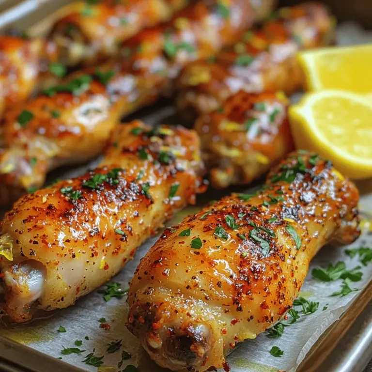 Embarking on a culinary adventure with crispy lemon garlic drumsticks can elevate your dining experience to new heights. This recipe perfectly balances the zesty brightness of lemon with the robust aroma of garlic, creating a mouthwatering dish that will tantalize your taste buds. The allure of these drumsticks lies not only in their flavor but also in their texture; the combination of a crisp, golden exterior and moist, tender meat makes for a delightful eating experience.