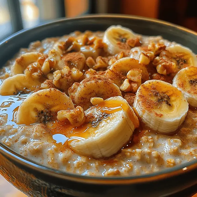 In the quest for a perfect breakfast, Sweet Cinnamon Banana Oats emerge as a top contender, offering a delightful combination of flavors, textures, and nutritional benefits. This recipe is not only a treat for the taste buds but also a powerhouse meal that can set a positive tone for the day ahead. Imagine waking up to a warm bowl of creamy oats infused with the sweetness of ripe bananas, a hint of cinnamon, and the richness of almond milk. It’s a breakfast that promises to nourish your body and energize your morning.