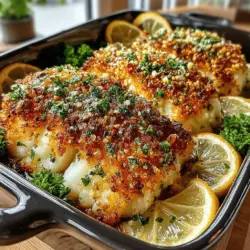 When it comes to preparing a meal that’s both delicious and nutritious, Garlic Parmesan Crusted Tilapia Bake stands out as a perfect choice. This dish is not only easy to prepare but also showcases the delicate flavor of tilapia, making it an ideal seafood option for family gatherings or dinner parties. The tantalizing combination of garlic and Parmesan cheese creates a savory crust that enhances the natural taste of the fish, ensuring every bite is full of flavor. This recipe is sure to impress your guests, while also providing a healthy alternative to heavier meat dishes.