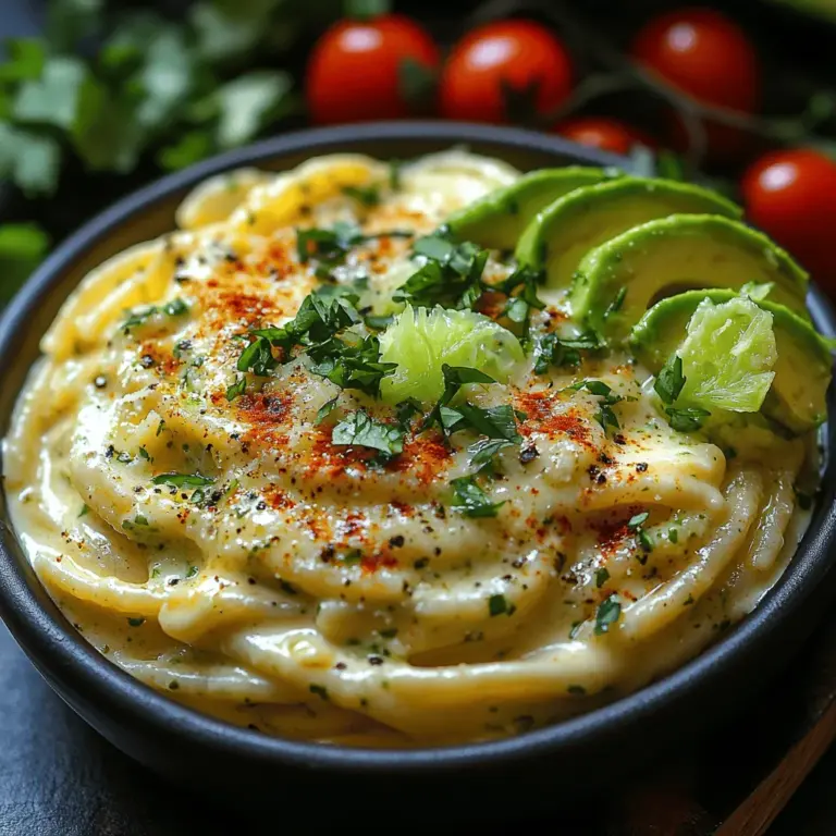 Creamy Cilantro Lime Pasta is a vibrant, flavorful dish that beautifully marries the richness of cream with the refreshing zest of lime and the aromatic freshness of cilantro. This pasta dish stands out not just for its delightful taste but also for its striking visual appeal, making it an enticing choice for any culinary occasion—from a cozy weeknight dinner to an impressive dish for gatherings and celebrations. The creamy texture of the sauce envelops the pasta, while the bright notes of lime cut through the richness, creating a balanced flavor profile that is both comforting and invigorating.