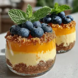 As the warm weather approaches, many of us start to crave light and refreshing desserts that capture the essence of summer. One such dessert that perfectly embodies these qualities is the Zesty Lemon Blueberry Delight Cups. This exquisite treat features a harmonious blend of vibrant lemon and succulent blueberries, layered atop a buttery graham cracker crust. Not only does this dessert offer a delightful burst of flavor, but it also presents beautifully, making it an ideal choice for gatherings, picnics, or simply a cozy night in.