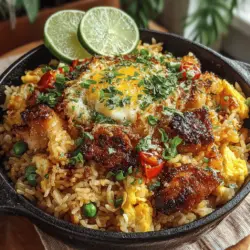 If you're searching for a dish that combines convenience, flavor, and a touch of excitement, look no further than Sticky Sweet Chili Chicken Fried Rice. This recipe masterfully melds the savory goodness of chicken with the sweet, tangy kick of chili sauce, all stirred into perfectly cooked rice. Not only is it a delightful meal to savor, but it also stands as a brilliant way to repurpose leftover rice, transforming it into a vibrant, satisfying dish that the entire family will adore.