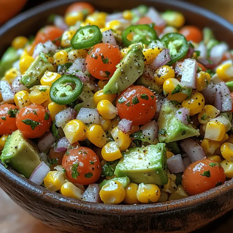 Fresh corn is the star of this salsa, bringing a natural sweetness and satisfying crunch. Packed with nutrients, corn is a whole grain that offers dietary fiber, which aids in digestion and promotes a feeling of fullness. Additionally, corn is rich in vitamins B and C, as well as essential minerals like magnesium and potassium.