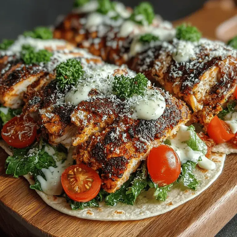 Creating a delicious wrap is all about the assembly. The Zesty Blackened Chicken Caesar Wraps combine spicy, flavorful chicken with creamy dressing and fresh greens, making them a delightful meal or snack. Here’s how to build your perfect wrap step-by-step.