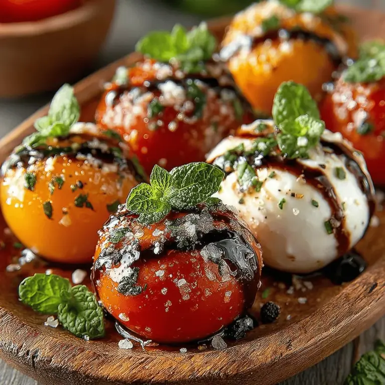 If you’re looking for a simple yet elegant appetizer that will impress your guests, Caprese Delight Bites are the perfect choice. Inspired by the classic Italian Caprese salad, these delicious bites are not just visually appealing but also packed with fresh flavors that celebrate the essence of summer. The combination of juicy cherry tomatoes, creamy mozzarella, and fragrant basil creates a delightful experience that is sure to please any palate.