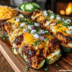 In recent years, zucchini boats have gained tremendous popularity as a healthy and versatile culinary option. These hollowed-out zucchinis serve as an excellent base for an array of flavorful fillings, allowing for limitless creativity in the kitchen. Among the myriad of recipes that showcase this unique cooking method, Sticky BBQ Chicken Zucchini Boats stand out for their mouthwatering combination of tender chicken coated in rich barbecue sauce and the fresh crunch of zucchini. This dish is not only easy to prepare but also a surefire hit with families, health-conscious eaters, and BBQ enthusiasts alike.