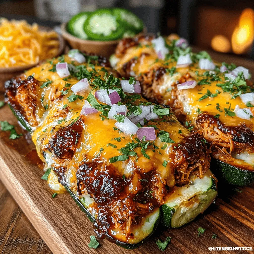 In recent years, zucchini boats have gained tremendous popularity as a healthy and versatile culinary option. These hollowed-out zucchinis serve as an excellent base for an array of flavorful fillings, allowing for limitless creativity in the kitchen. Among the myriad of recipes that showcase this unique cooking method, Sticky BBQ Chicken Zucchini Boats stand out for their mouthwatering combination of tender chicken coated in rich barbecue sauce and the fresh crunch of zucchini. This dish is not only easy to prepare but also a surefire hit with families, health-conscious eaters, and BBQ enthusiasts alike.