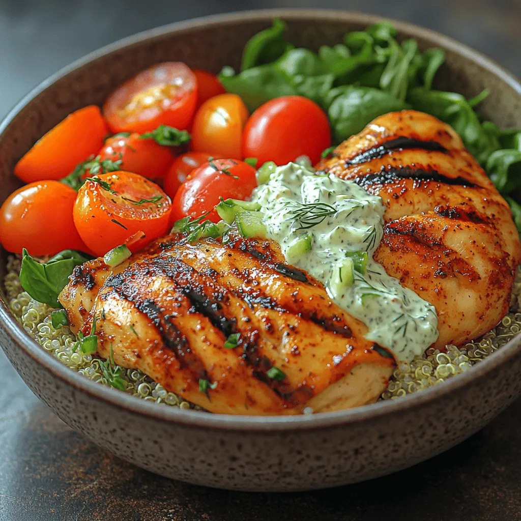 In the realm of modern cuisine, the Creamy Tzatziki Chicken Bowl stands out as a vibrant and nutritious dish that merges flavor with health. This delightful meal features tender, marinated chicken, a refreshing tzatziki sauce, and a colorful array of fresh vegetables. It’s not just a feast for the taste buds; it embodies the essence of wholesome eating, making it an appealing choice for those seeking to balance flavor with nutrition in their everyday lives.