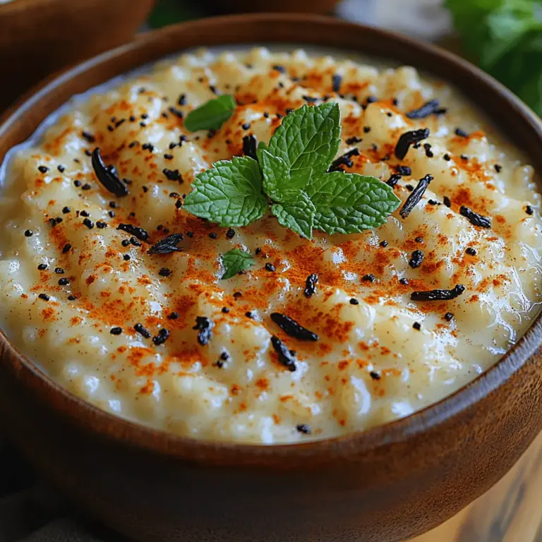 Rice pudding is a timeless dessert that evokes feelings of warmth and nostalgia. Among the various iterations, Velvety Vanilla Bean Rice Pudding stands out for its creamy texture and rich flavor, making it a beloved dish across many cultures. This delightful dessert not only serves as a sweet treat but also holds a special place in the hearts of many, often reminding us of home-cooked meals shared with family and friends.