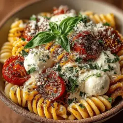 Creamy Caprese Pasta Salad Recipe