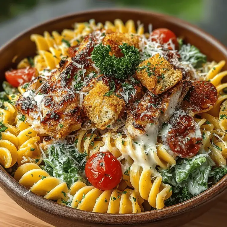 Pasta salads have become a staple in culinary traditions around the world, celebrated for their versatility and ability to cater to a wide range of palates. These delightful dishes can serve as a side, a main course, or even a hearty snack, making them an ideal choice for any occasion. Among the myriad options available, the Chicken Caesar Pasta Salad stands out with its refreshing blend of flavors and textures. This dish not only encapsulates the classic Caesar salad but also adds the satisfying element of pasta, transforming it into a filling meal.