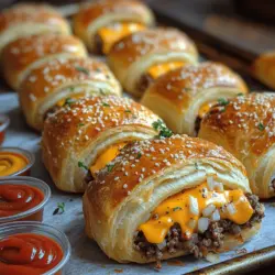When it comes to party foods, Mini Cheeseburger Crescent Sliders stand out as a delightful and satisfying choice. These bite-sized treats combine the beloved flavors of a classic cheeseburger with the convenience and flaky texture of crescent roll dough, making them an ideal appetizer for any gathering. Whether you’re hosting a casual family dinner, a game day celebration, or a festive party, these sliders are sure to please a crowd. Their simple preparation and guaranteed deliciousness make them a go-to recipe for both seasoned cooks and kitchen novices alike.