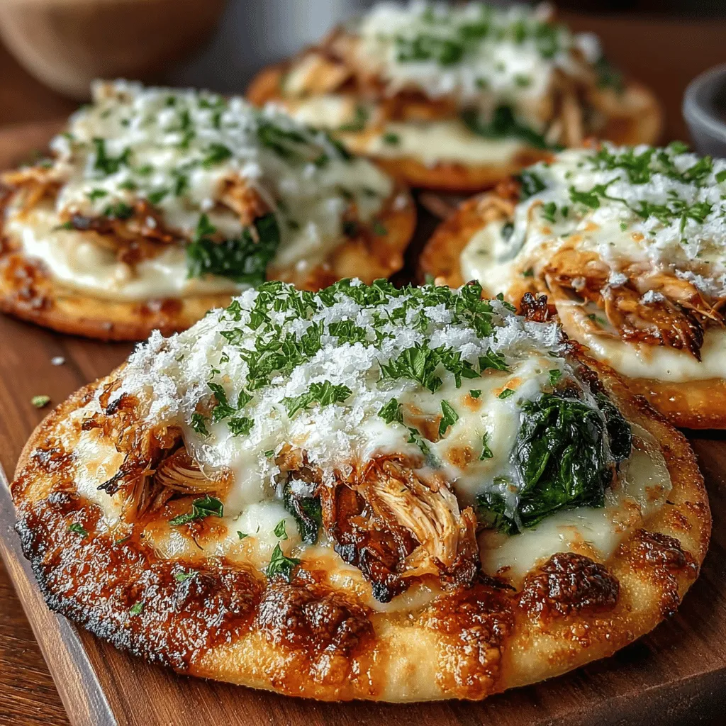 The foundation of any great flatbread pizza is a rich and creamy sauce, and for our Mini Chicken Alfredo Flatbread Pizzas, that means crafting the perfect Alfredo sauce. Start by heating your prepared Alfredo sauce in a saucepan over medium heat. This gentle warming allows the flavors to meld beautifully, enhancing the overall taste of your pizzas.