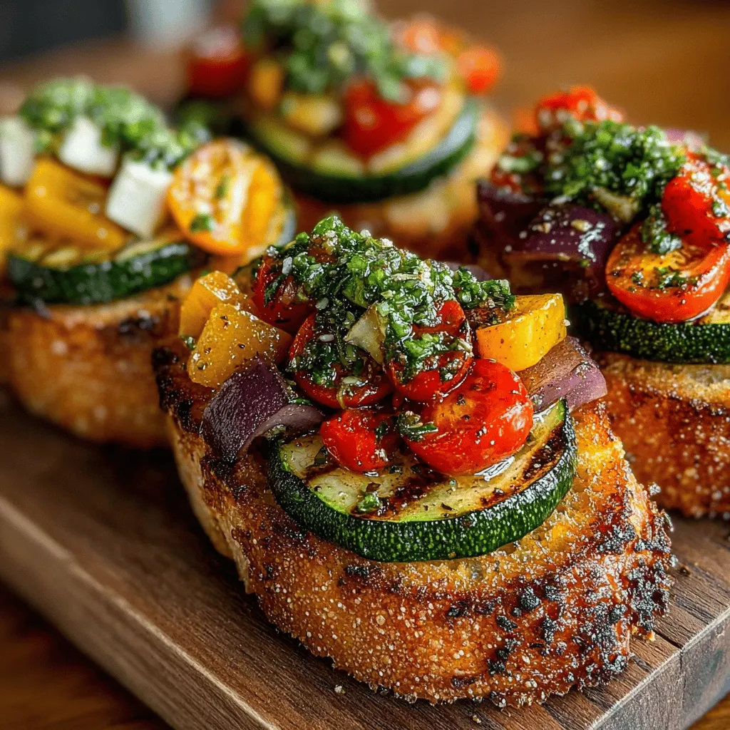 Bruschetta has long been a beloved appetizer in Italian cuisine, enchanting taste buds with its rustic charm and vibrant flavors. Traditionally made with toasted bread topped with a variety of ingredients, bruschetta has evolved over the years to accommodate diverse palates and preferences. Among the many iterations, mini grilled veggie bruschetta toasts stand out as a healthy, colorful, and flavorful option that appeals to a wide audience. Ideal for gatherings, picnics, or casual entertaining, these delightful bites offer a burst of freshness that is both satisfying and nutritious.