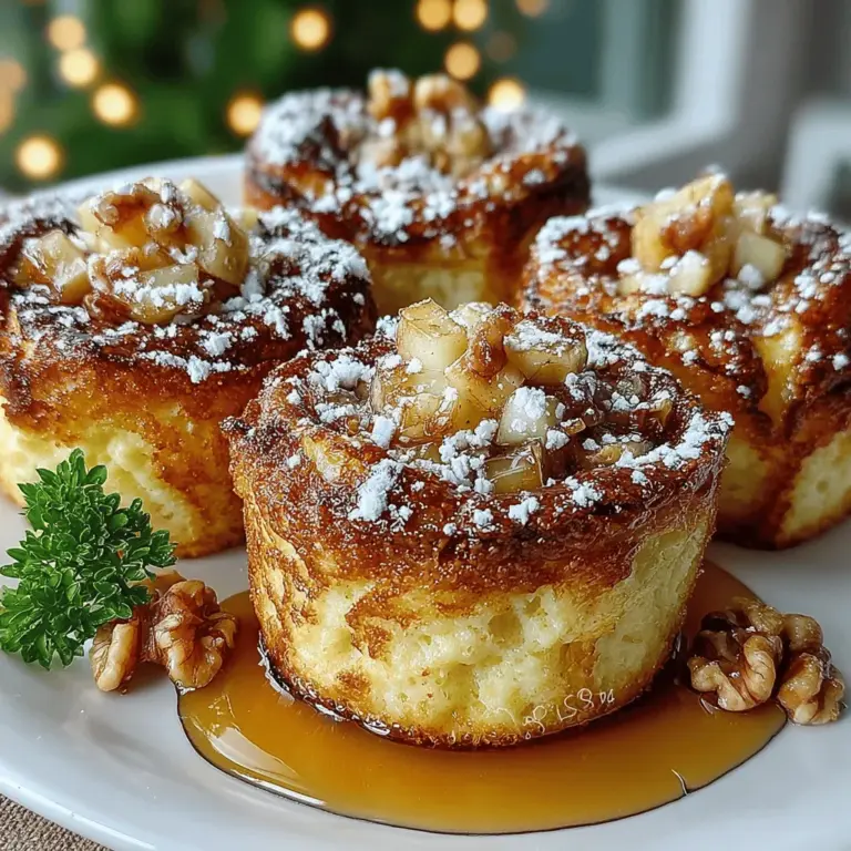 There’s something irresistibly comforting about baked French toast muffins, especially when they are infused with the sweet and tart flavor of fresh apples. This delightful dish is perfect for any time of day—whether you're looking for a cozy breakfast, a relaxed brunch with friends, or even a sweet dessert to cap off a meal. What makes these muffins particularly appealing is their ability to transform day-old bread into a mouthwatering treat that boasts a satisfying mix of flavors and textures.
