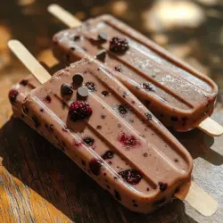 The appeal of Frozen Chocolate Berry Protein Pops lies in their impressive nutritional profile and the wholesome ingredients used to create them. At the heart of this recipe is Greek yogurt, a creamy and versatile ingredient that is rich in protein and probiotics. Greek yogurt is known to support digestive health and provide a sustained energy boost, making it an ideal base for these pops. When combined with protein powder, these pops become a powerful post-workout snack, helping to repair and build muscle while keeping hunger at bay.