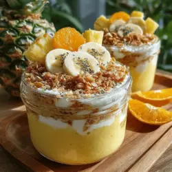 In the world of health-conscious eating, smoothie jars have emerged as a popular and practical choice for those seeking a nutritious meal on-the-go. Not only are they visually appealing, but they also offer a convenient way to pack in essential nutrients and satisfy cravings. The Tropical Paradise Pineapple Smoothie Jars take this concept to new heights, infusing vibrant tropical flavors into a delicious and healthful treat. This recipe is designed to awaken your senses and transport you to a sunny beach, all while providing a balanced meal that caters to various dietary preferences.