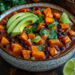 Sweet Potato Chili Bowls with Avocado