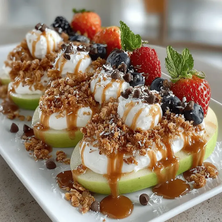 In the realm of healthy snacks and desserts, Peanut Butter Yogurt Apple Nachos stand out as a deliciously creative option that satisfies sweet cravings while delivering nutritional benefits. This delightful dish combines the crispness of fresh apples with the creaminess of Greek yogurt and the rich flavor of peanut butter, topped with an array of tempting ingredients. Perfect for sharing or enjoying solo, these apple nachos are not only easy to prepare but also customizable to cater to various taste preferences. In this article, we will explore the ingredients, preparation methods, and the nutritional benefits of this delicious treat, ensuring that you are equipped to create a memorable and healthful snack.