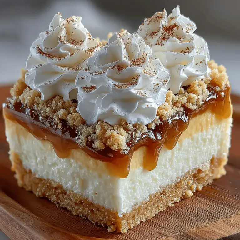 As the vibrant colors of fall begin to blanket our surroundings, the craving for comforting flavors and cozy desserts emerges. Chilly Pumpkin Delight Squares embody the essence of the season, combining the beloved taste of pumpkin with a creamy cheesecake texture that is simply irresistible. This delightful dessert not only serves as a perfect ending to a holiday meal but also shines at gatherings, potlucks, or as an indulgent treat to enjoy at home on a chilly evening. Its simplicity in preparation, coupled with a stunning presentation, makes it an ideal choice for both novice bakers and seasoned chefs alike.