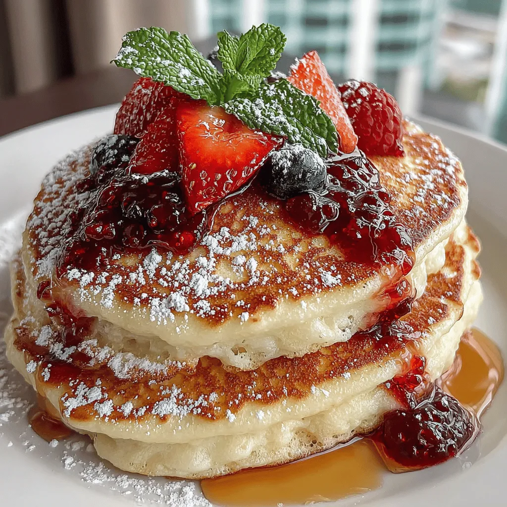 Pancakes have long held a cherished place in the hearts and kitchens of breakfast enthusiasts around the world. Their soft, fluffy texture and endless versatility make them a beloved staple, perfect for lazy weekend mornings or celebratory brunch gatherings. Among the myriad of pancake variations, the Zesty Lemon Ricotta Pancakes stand out as a delightful twist on the classic. These pancakes combine the creamy richness of ricotta cheese with the bright, refreshing zing of lemon zest, resulting in a dish that is both indulgent and invigorating. Paired with a luscious berry compote, this recipe not only tantalizes your taste buds but also adds a vibrant splash of color, making it an ideal choice for any occasion.
