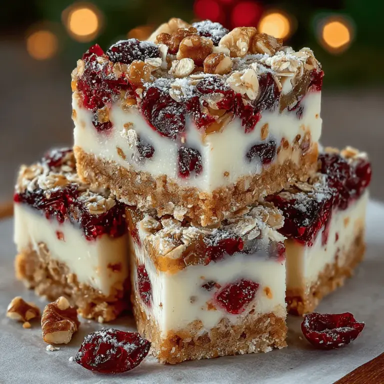 If you’re on the hunt for a healthy yet indulgent dessert, look no further than Cranberry Walnut Bliss Bars. These delicious treats combine the tartness of cranberries with the rich, nutty flavor of walnuts, creating a delightful balance that satisfies both your sweet tooth and your nutritional goals. Perfect as a snack or a dessert, these bars are an excellent way to enjoy a guilt-free indulgence without compromising on flavor or health benefits.