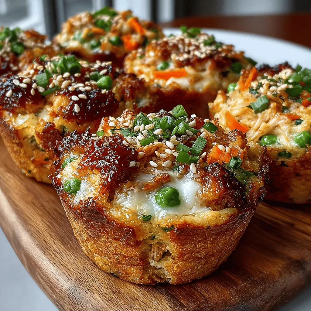 Before diving into the delicious world of Mini Teriyaki Chicken Rice Muffins, it’s essential to preheat your oven to ensure even baking. Set your oven to 375°F (190°C) and allow it to heat up while you prepare the muffin mixture. This optimal temperature ensures that the muffins will bake through without drying out. While the oven is preheating, prepare your muffin tin by greasing it lightly with cooking spray or lining it with muffin liners. This will prevent the muffins from sticking and make clean-up a breeze.