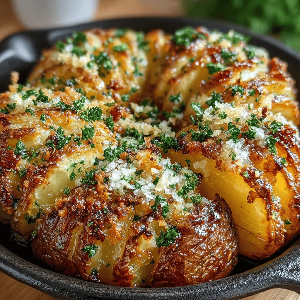 When it comes to side dishes that make a statement, Garlic Parmesan Accordion Potatoes stand out as a true culinary gem. This dish transforms the humble potato into a visually stunning and flavorful experience that complements any meal. The unique accordion shape not only enhances the presentation but also allows for an even distribution of flavors, ensuring that each bite is just as delicious as the last. With the irresistible combination of garlic, Parmesan cheese, and aromatic herbs, this recipe is bound to become a favorite in your household.