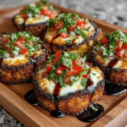 When preparing Mini Breakfast Eggplant Rounds, achieving the right thickness of your eggplant slices is crucial for ensuring even cooking. Aim for slices that are approximately ¼ inch thick; this thickness allows the eggplant to cook through without becoming mushy while still retaining a slight bite. If the slices are too thin, they may crisp up too much and dry out, losing the creamy texture that makes eggplant so delightful. Conversely, overly thick slices may not cook evenly and could result in a soggy center. By maintaining a consistent thickness, you set yourself up for perfectly roasted eggplant rounds.