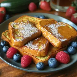 When it comes to breakfast, few dishes can boast the versatility and comfort of French toast. Traditionally made with bread, this classic dish has evolved over the years, inspiring countless variations that cater to different tastes and dietary preferences. One innovative twist that has recently gained popularity is the use of zucchini bread as a base for French toast. The result? A delightful and zesty breakfast option that not only tantalizes the taste buds but also incorporates the nutritional benefits of zucchini.