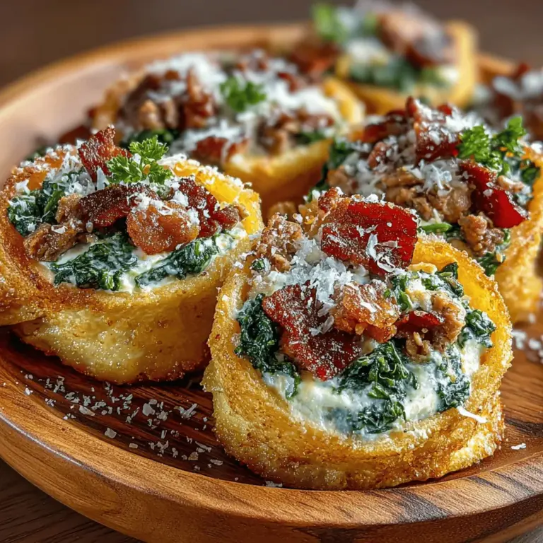 In the world of appetizers, finding a recipe that combines flavor, texture, and visual appeal can be a delightful challenge. Enter Savory Spinach Delight Roll-Ups, a mouthwatering dish that brings together creamy, savory, and crunchy elements in each bite. These roll-ups are an excellent choice for gatherings, potlucks, or a casual evening snack, and they feature a delicious filling of cream cheese, crispy turkey bacon, and fresh spinach, all wrapped in a soft tortilla. This article will guide you through the journey of creating these delectable roll-ups while also providing insight into their nutritional benefits, variations, and serving suggestions.