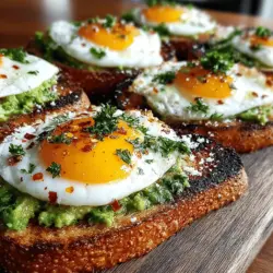 In the vibrant landscape of brunch options, few dishes capture the essence of flavor and nutrition as beautifully as Mini Egg and Avocado Toast Rounds. This recipe is not just a feast for the eyes; it marries the creamy richness of ripe avocados with perfectly cooked eggs atop crisp slices of sourdough bread. The result is a dish that not only offers a burst of flavors but also provides a substantial nutritional boost, making it an ideal choice for anyone seeking to elevate their breakfast or brunch experience.