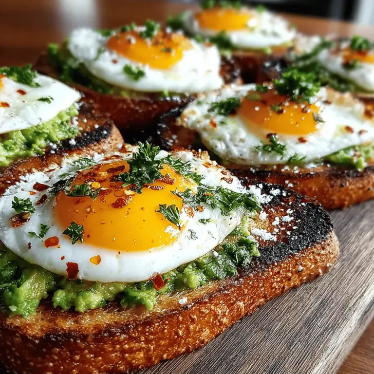 In the vibrant landscape of brunch options, few dishes capture the essence of flavor and nutrition as beautifully as Mini Egg and Avocado Toast Rounds. This recipe is not just a feast for the eyes; it marries the creamy richness of ripe avocados with perfectly cooked eggs atop crisp slices of sourdough bread. The result is a dish that not only offers a burst of flavors but also provides a substantial nutritional boost, making it an ideal choice for anyone seeking to elevate their breakfast or brunch experience.
