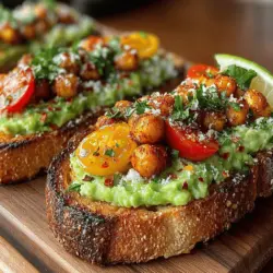 In recent years, avocado toast has surged in popularity, evolving from a simple breakfast item to a beloved staple in cafes and homes around the world. Its appeal lies not only in its vibrant green color and photogenic presentation but also in its versatility and health benefits. Avocado toast can be customized with a variety of toppings, making it a canvas for culinary creativity. One such innovative twist is the Spicy Chickpea Avocado Toast, which combines the creamy richness of avocado with the hearty texture of seasoned chickpeas. This dish adds a kick of flavor that makes it suitable for any meal, whether you’re enjoying breakfast, a light lunch, or a satisfying snack.