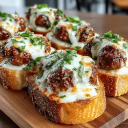 In the realm of comfort food, few dishes can rival the irresistible combination of garlic bread and meatballs. Mini Garlic Bread Meatball Melts are a culinary delight that perfectly encapsulates the essence of Italian-American cuisine. This recipe not only brings together the savory flavors of ground beef (or turkey) and herbs but also delights with its gooey, melted cheese and rich marinara sauce. Perfect for family gatherings or a cozy night in, these mini melts are sure to impress both kids and adults alike. Let’s dive into this delightful recipe that’s as easy to prepare as it is delicious!