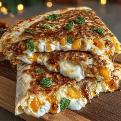 Welcome to the delightful world of Peachy Delight Quesadillas, where sweet meets savory in a combination that will tantalize your taste buds. This innovative recipe brings together the juicy sweetness of ripe peaches and the creamy richness of cheese, creating a dish that's perfect as a snack or a unique dessert. Whether you're entertaining guests or simply looking for a quick treat, these quesadillas offer a creative way to showcase seasonal fruit in a delicious manner.