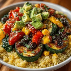 Quinoa Power Bowl with Colorful Veggies & Avocado