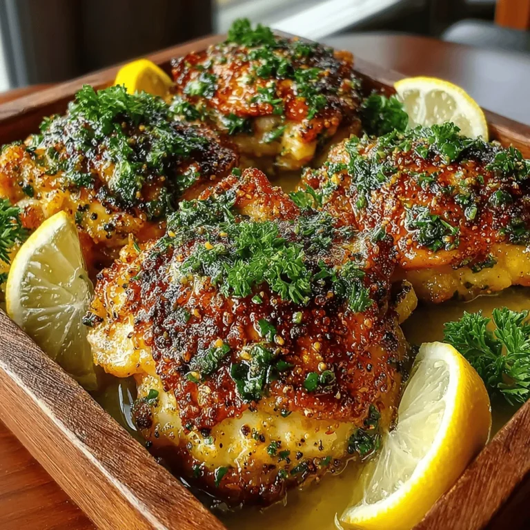 When it comes to weeknight dinners that are both simple and packed with flavor, Zesty Lemon Pepper Chicken Thighs stand out as a favorite among many home cooks. This dish combines the bright and invigorating flavors of lemon with the warm heat of black pepper, creating a mouthwatering experience that is both comforting and refreshing. Whether you're serving it for a family meal or preparing it for a gathering with friends, this recipe is sure to impress with its vibrant taste and juicy texture.