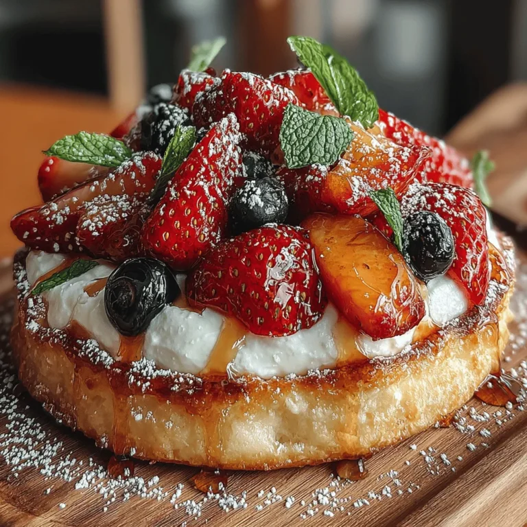Roasted Fruit Pizza is an innovative and delightful twist on traditional pizza that breaks away from the savory norms, offering a sweet sensation that is sure to impress. This recipe combines the comfort of homemade pizza with the vibrant essence of seasonal fruits, creating a dessert that is both visually appealing and deliciously satisfying. Imagine a crisp, golden crust topped with a creamy spread and a medley of caramelized fruits, each bite delivering a harmonious blend of textures and flavors. Roasted Fruit Pizza is not just a dessert; it’s an experience that can elevate any gathering or serve as a special treat for yourself.