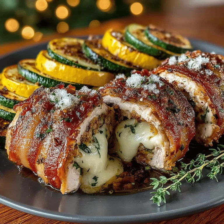 When it comes to creating a standout meal that pleases both the palate and the eye, few dishes can compete with Bacon-Wrapped Chicken with Balsamic Squash. This culinary delight not only showcases the mouthwatering combination of succulent chicken and crispy bacon but also pairs beautifully with the rich, tangy notes of balsamic vinegar-infused squash. The interplay of flavors and textures in this recipe creates an unforgettable dining experience, making it an excellent choice for family dinner nights, celebratory gatherings, or any occasion where you want to impress your guests.